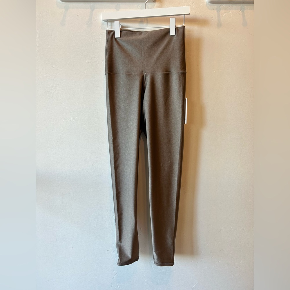 Emily Hsu leggings, shimmer bronze, size large NWT.